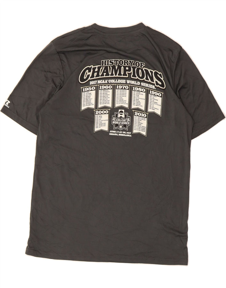 RUSSELL ATHLETIC Mens Dri-Power Graphic T-Shirt Top Large Grey Polyester Vintage Russell Athletic and Second-Hand Russell Athletic from Messina Hembry 
