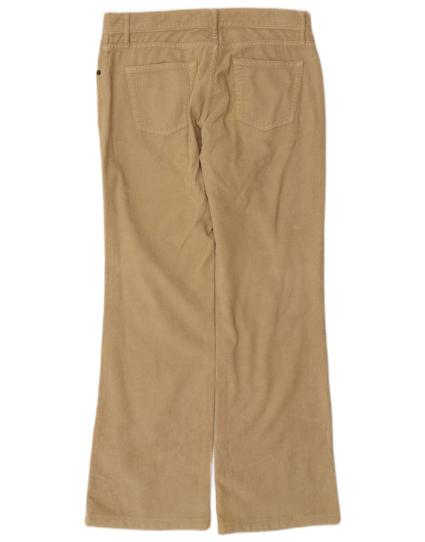 Женские вельветовые брюки Benetton Bootcut IT 42 Medium W30 L30 Бежевые, хлопок