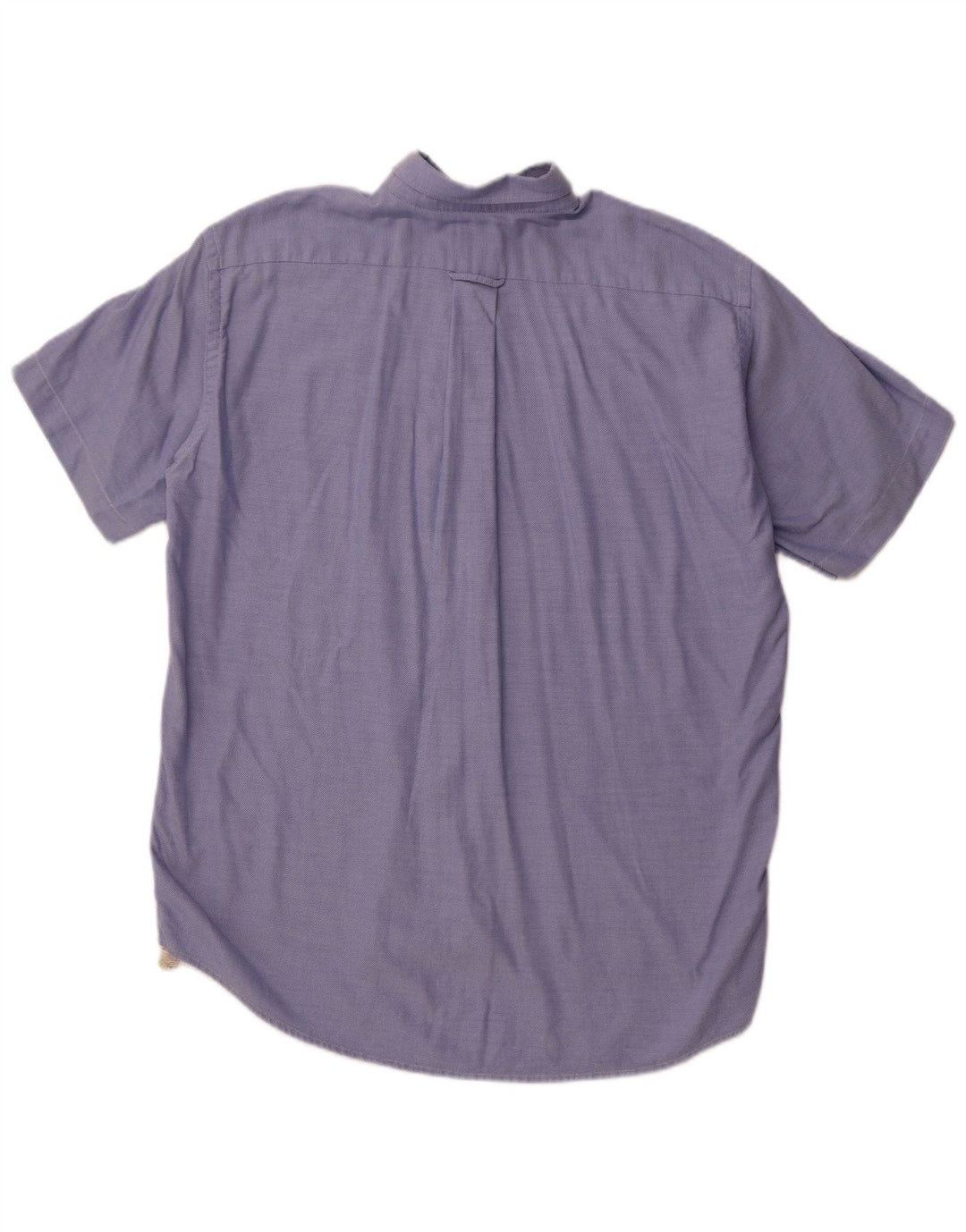 LACOSTE Мужская рубашка с коротким рукавом, размер 41, большая синяя, хлопок