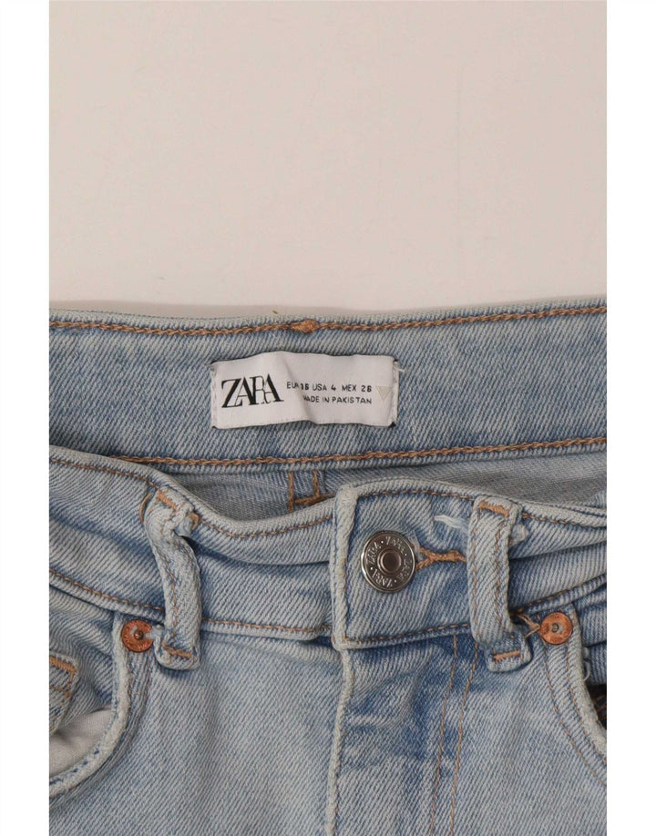 Женские джинсовые шорты Zara EU 36 XS W26 Синие