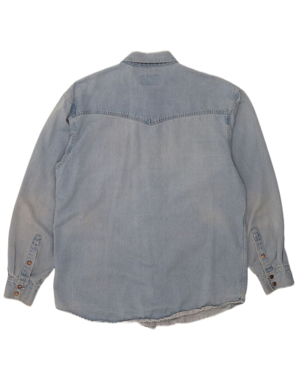 Рубашка мужская джинсовая WRANGLER большая синяя