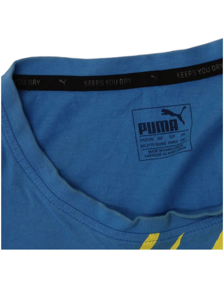 Мужская футболка с рисунком Puma 2XL, синяя