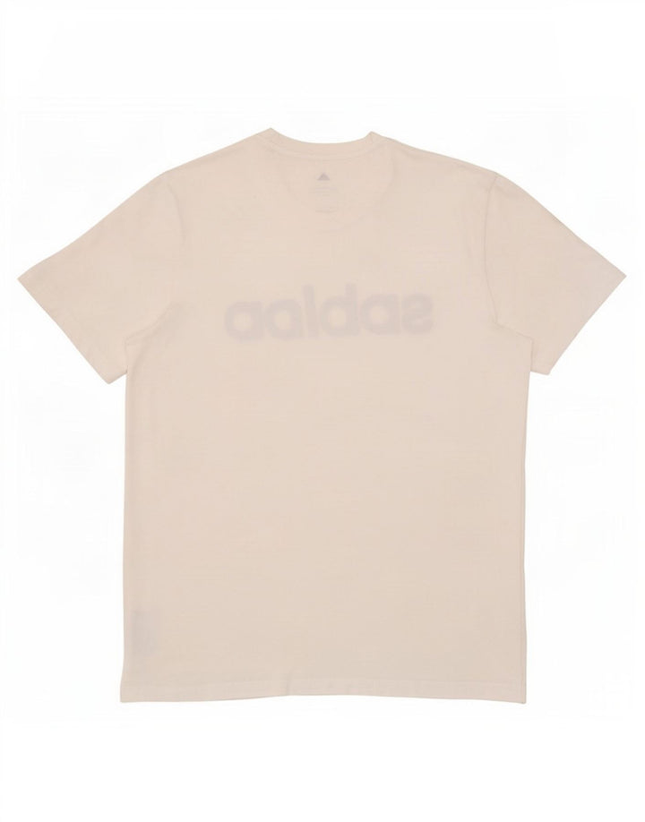 Мужская футболка с рисунком Adidas, большой белый хлопок