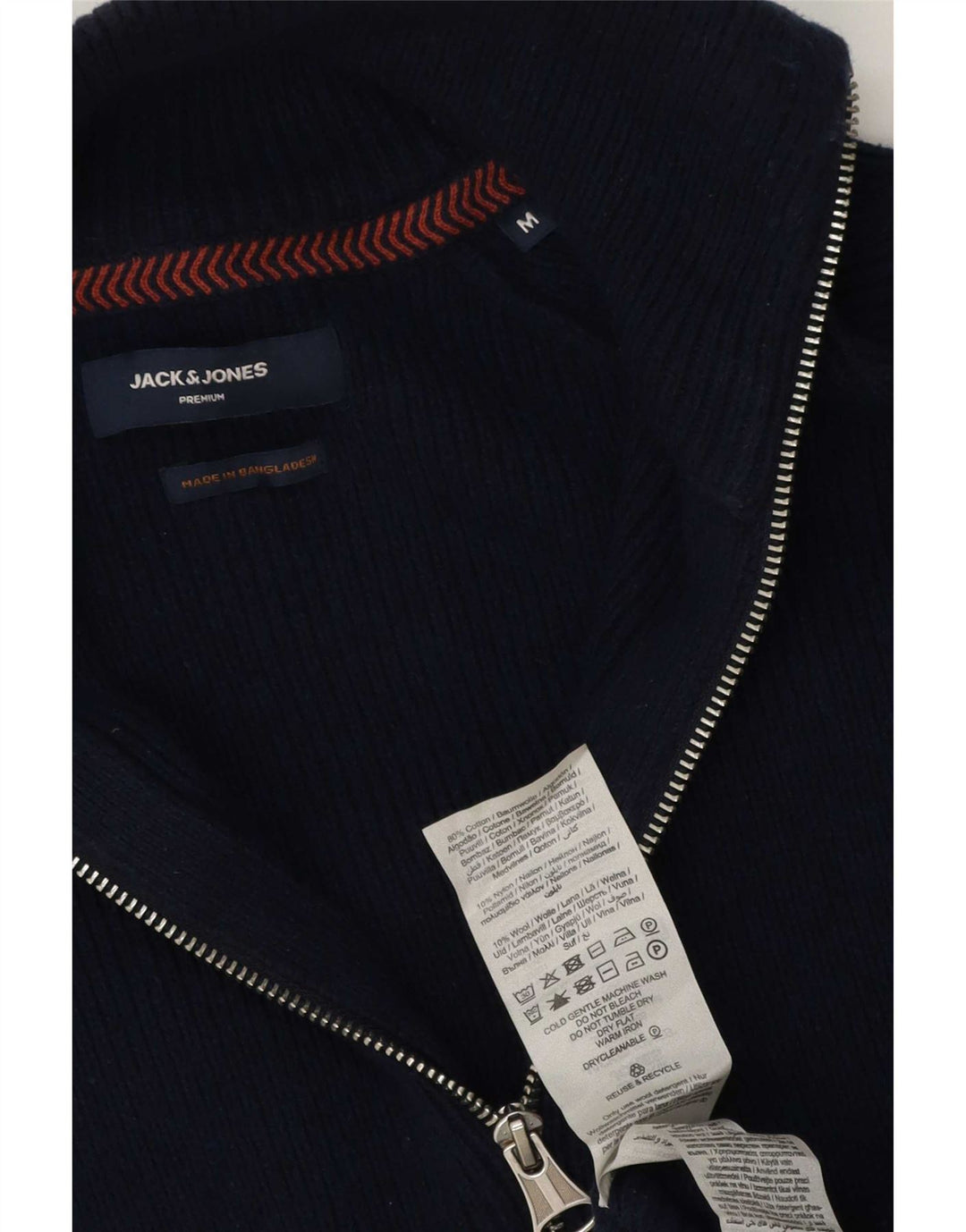 Мужской кардиган Jack & Jones, средний темно-синий хлопковый свитер