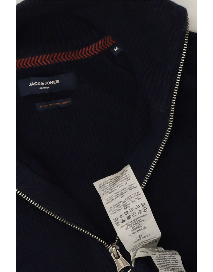 Мужской кардиган Jack & Jones, средний темно-синий хлопковый свитер
