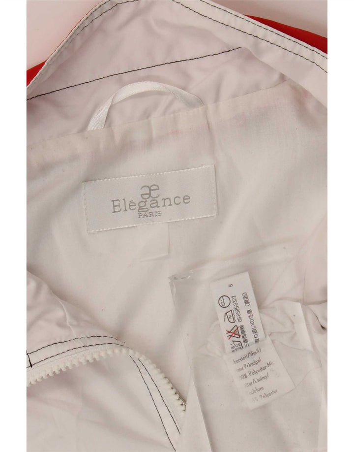 Женский укороченный жилет Elegance UK 16, большой белый полиэстер с цветными блоками