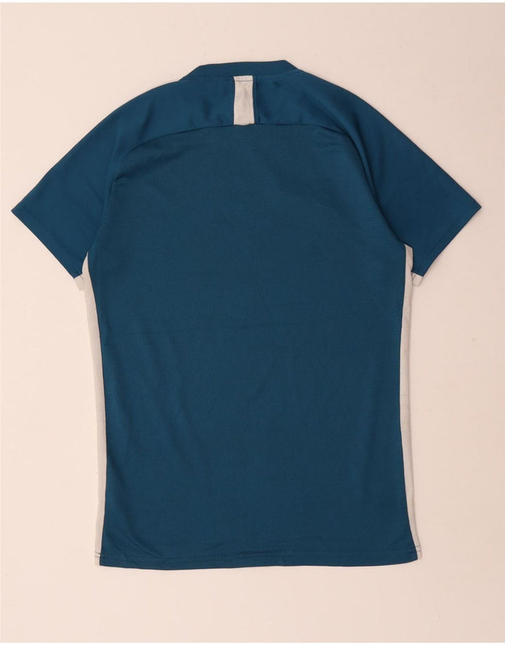 Мужская футболка Nike Dri Fit, верх среднего синего цвета, полиэстер с цветными блоками