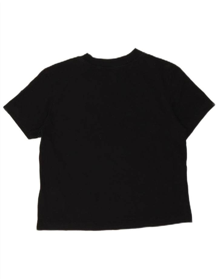 VANS Womens Crop T-Shirt Top UK 14 Medium Black Cotton