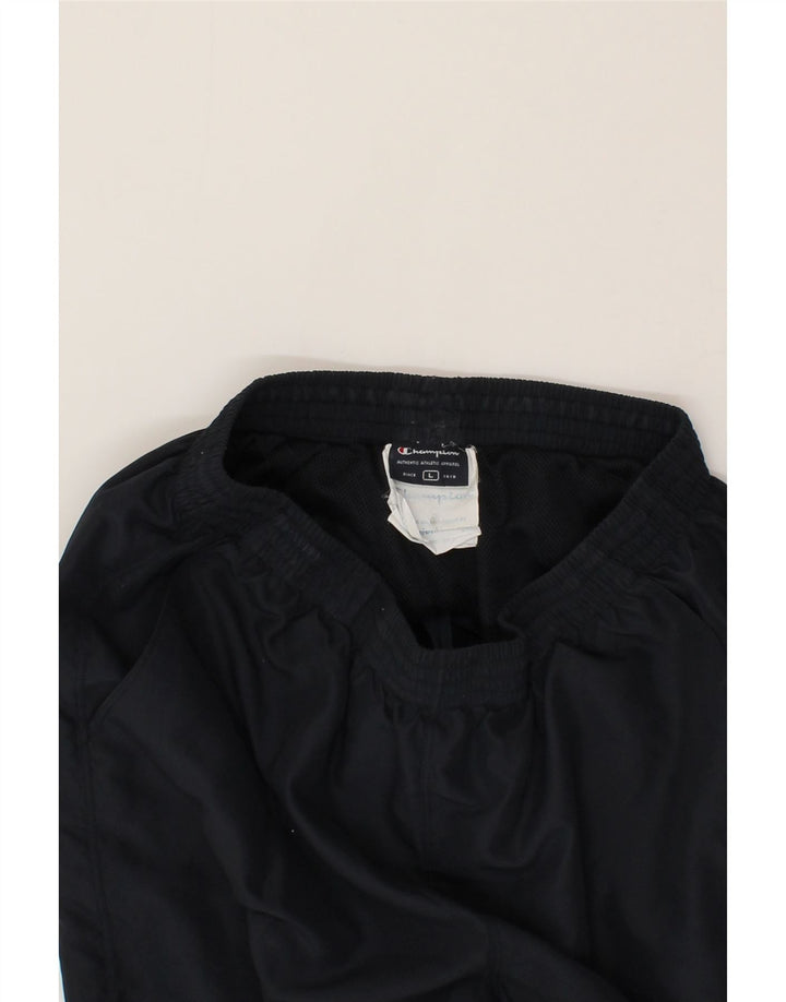 CHAMPION Mens Tracksuit Trousers Large Navy Blue Polyester Vintage Champion and Second-Hand Champion from Messina Hembry 