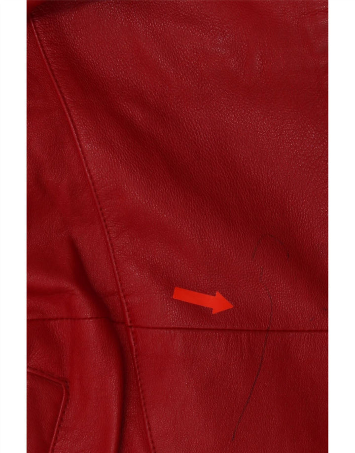 Женское кожаное пальто D'Enver UK 18 XL Красное кожаное