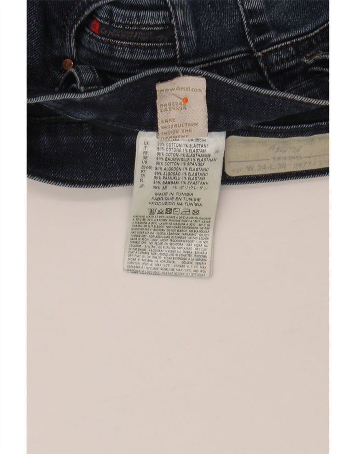 Женские узкие джинсы DIESEL W24 L30 синие, хлопок