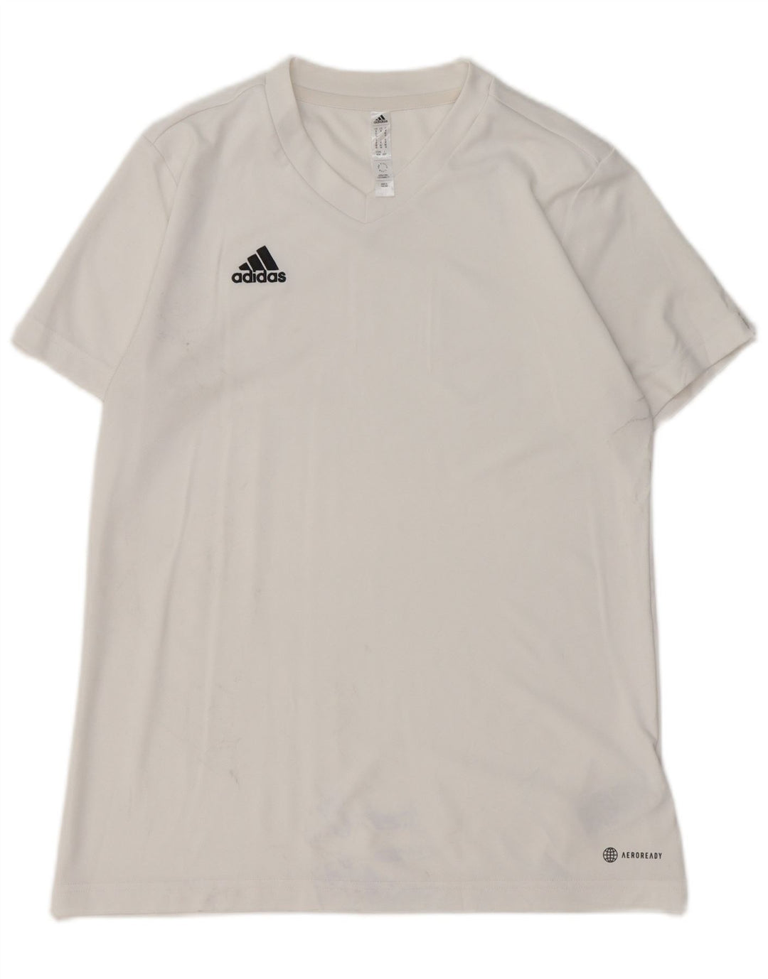 ADIDAS Womens Aeroready T-Shirt Top UK 12/14 Medium White Polyester