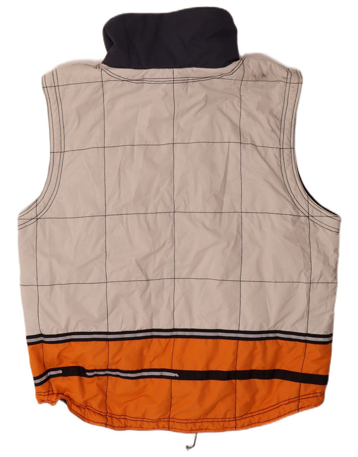 Мужской жилет свободного покроя с подкладкой KILLTEC UK 40, большой белый с цветными блоками