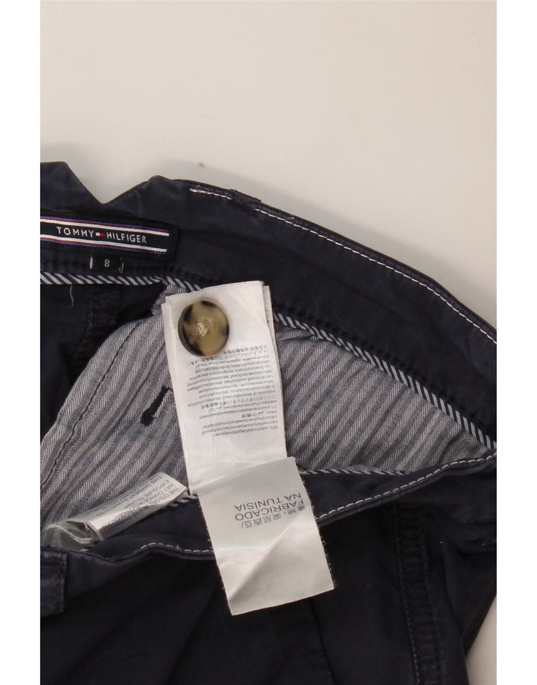 TOMMY HILFIGER Женские шорты чинос US 8 Medium W32 Темно-синие хлопковые