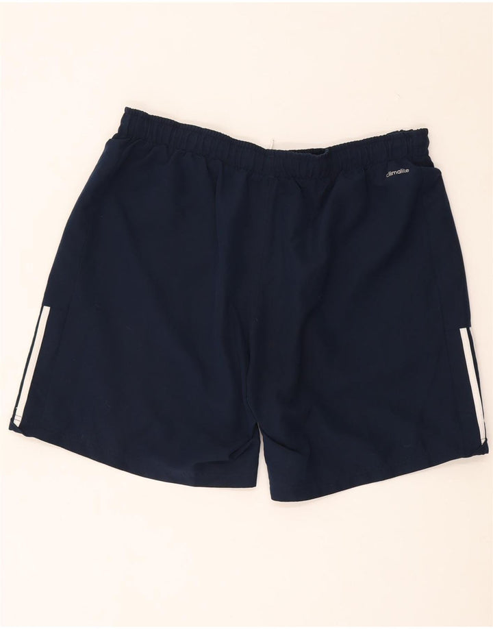 ADIDAS Mens Climalite Sport Shorts 2XL Navy Blue Polyester