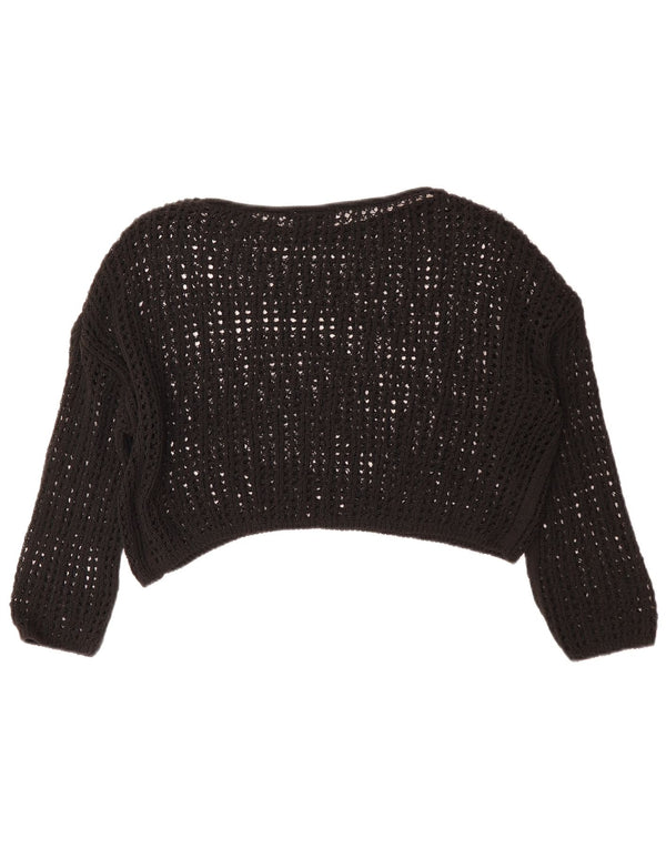 Женский оверсайз-джемпер с вырезом «лодочка» ZARA UK 10, маленький черный