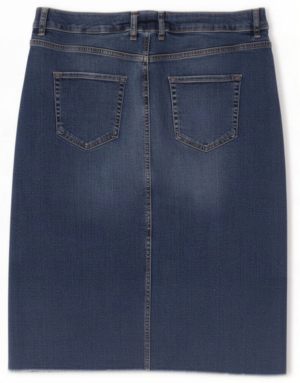 Женская джинсовая юбка Marks & Spencer UK 16, большая W34 L27, синий хлопок
