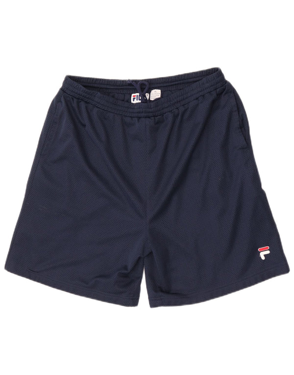 Fila Мужские спортивные шорты с рисунком XL W38 L6 Темно-синие полиэстер