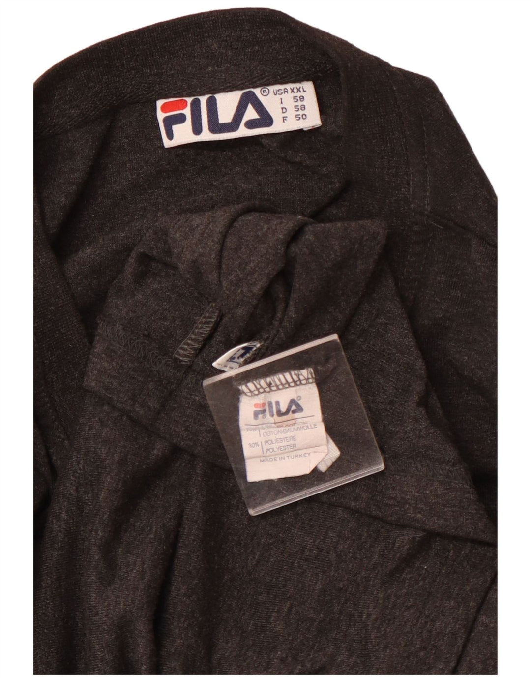 Мужская футболка с рисунком FILA, 2XL, серая, хлопок