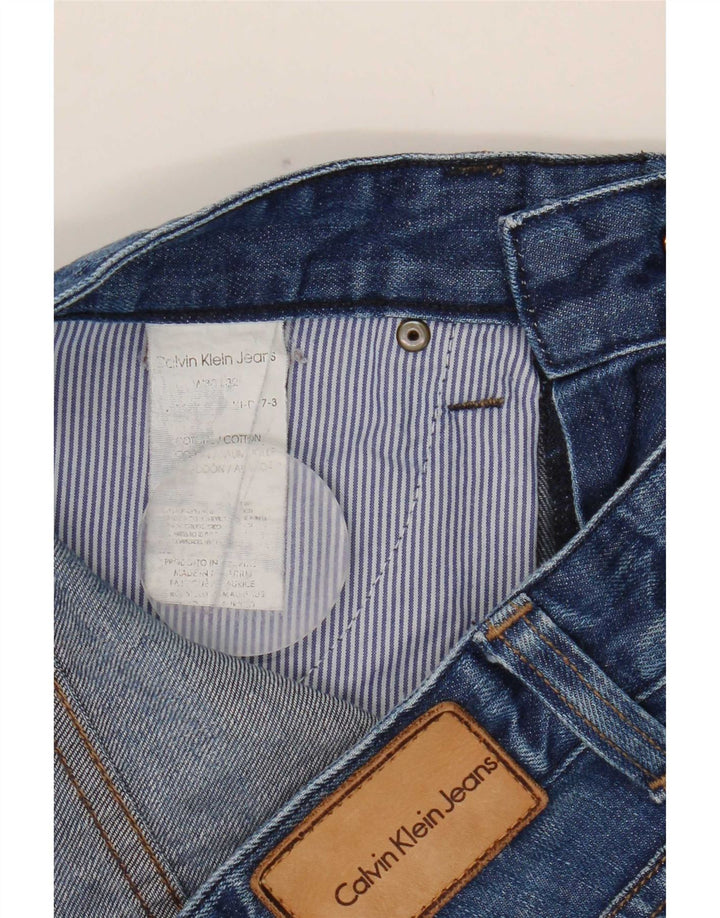 Женские узкие джинсы Calvin Klein W30 L32, синие, хлопок