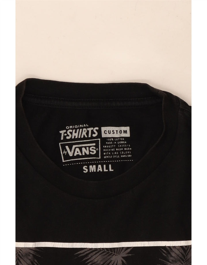 Мужская футболка с рисунком на заказ VANS, маленький черный хлопковый топ