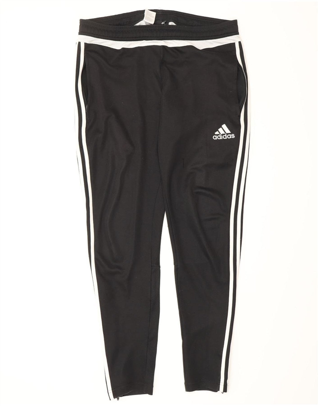 Мужские спортивные брюки ADIDAS Climalite, средние черные с цветными блоками