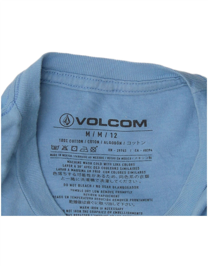Мужская футболка Volcom с рисунком Top UK 14, средний синий хлопок