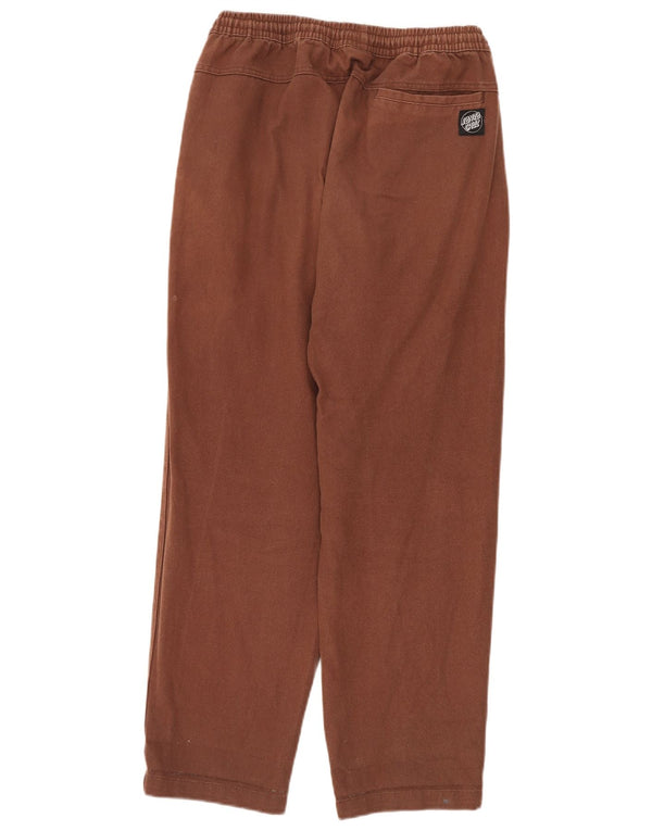 Santa Cruz Mens Tapered Casual Trousers Medium W32 L28 Brown Cotton