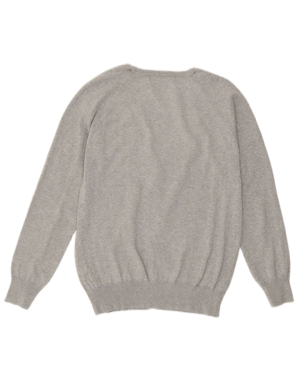 Женский кардиган с v-образным вырезом Zara UK 18 XL, серый хлопок