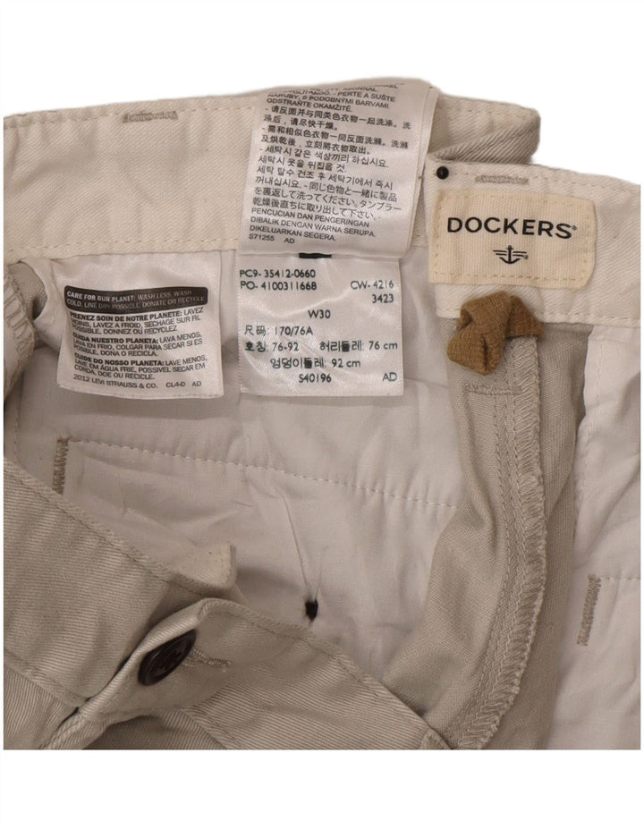 Мужские шорты-карго Dockers W30, средние бежевые, хлопок
