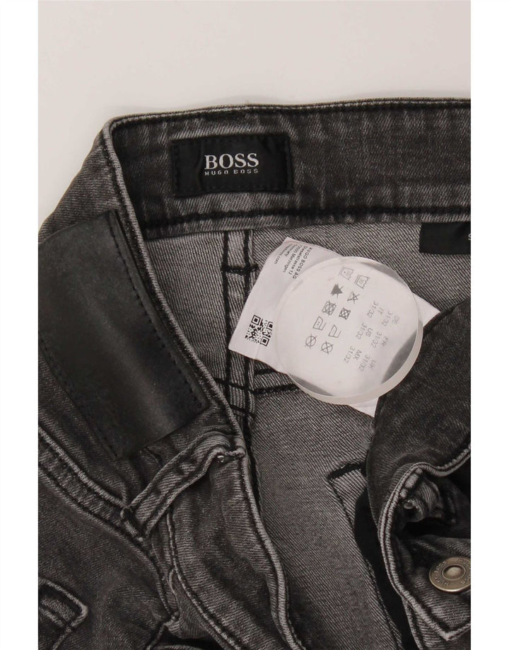 Мужские узкие джинсы Hugo Boss W31 L32 Серый хлопок
