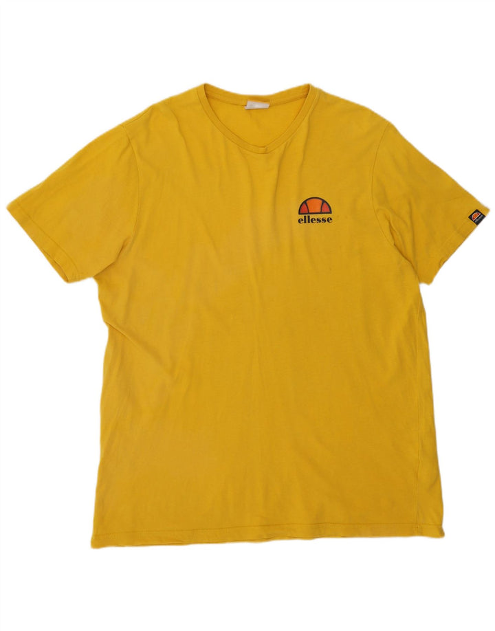 Ellesse Мужская футболка из хлопка среднего желтого цвета