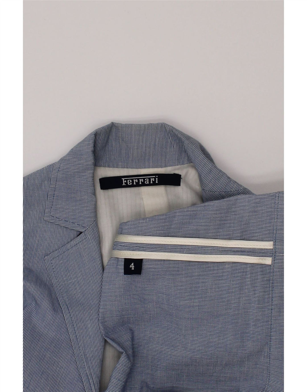 Блейзер Ferrari на двух пуговицах для мальчиков 3–4 лет, синяя в тонкую полоску