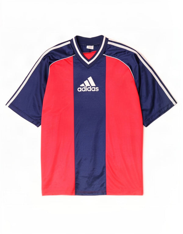 Adidas Мужская футболка с рисунком Top XL Красный полиэстер с цветными блоками