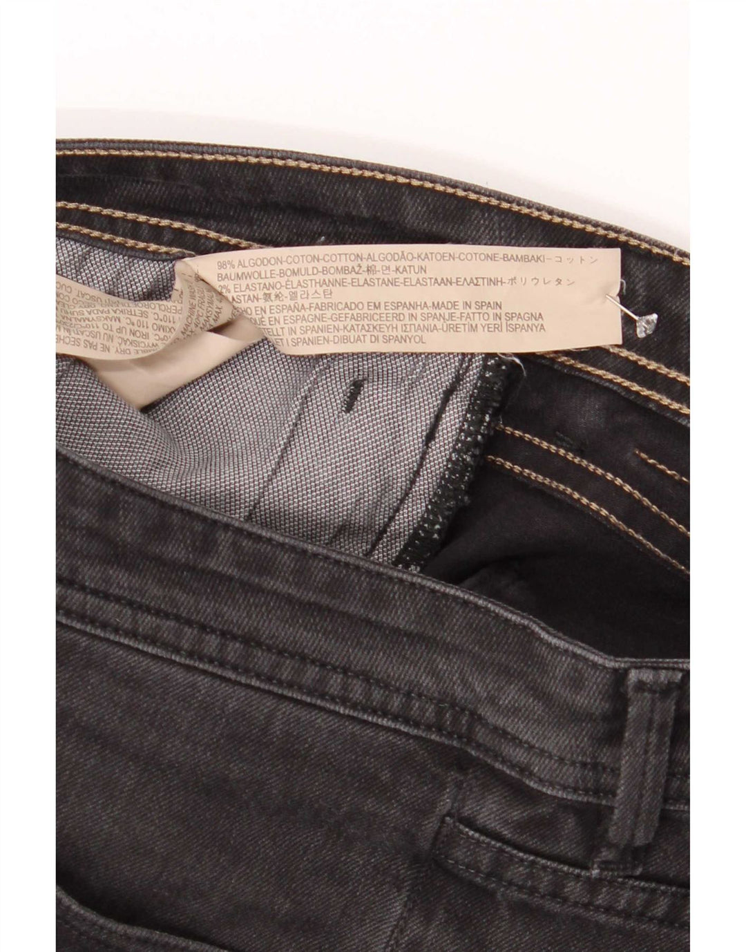 Мужские узкие джинсы Massimo Dutti EU 42, большие W32 L30, серый хлопок