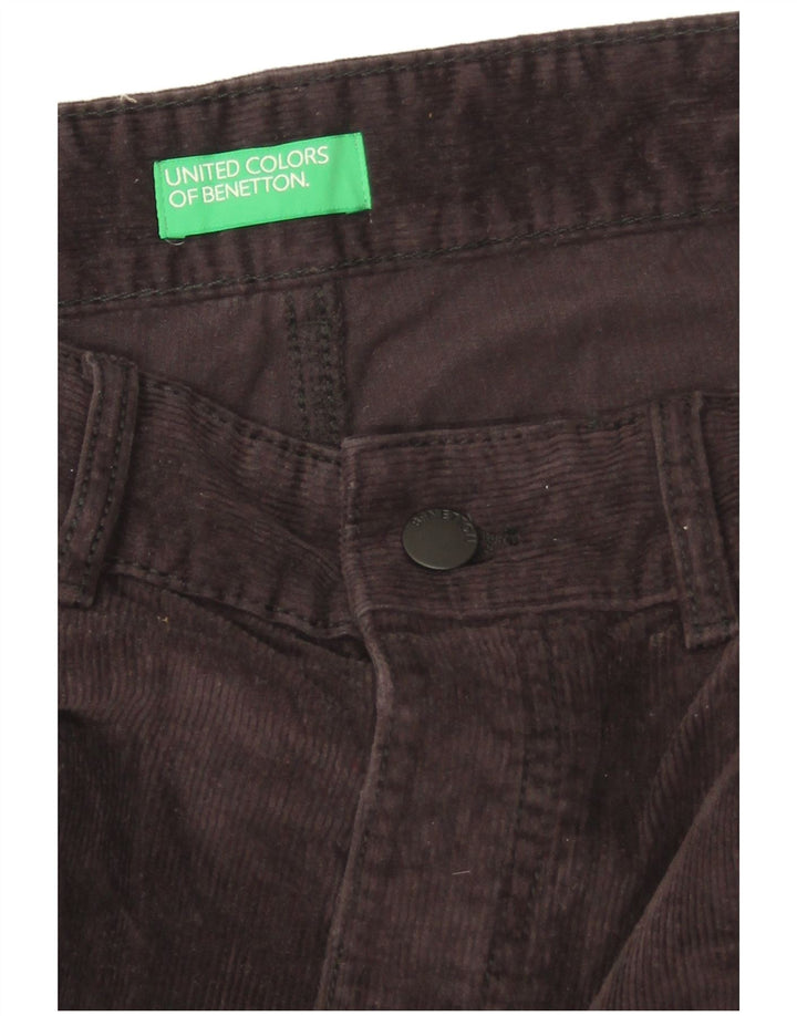 Мужские вельветовые брюки Benetton Bootcut W32 L28 черные