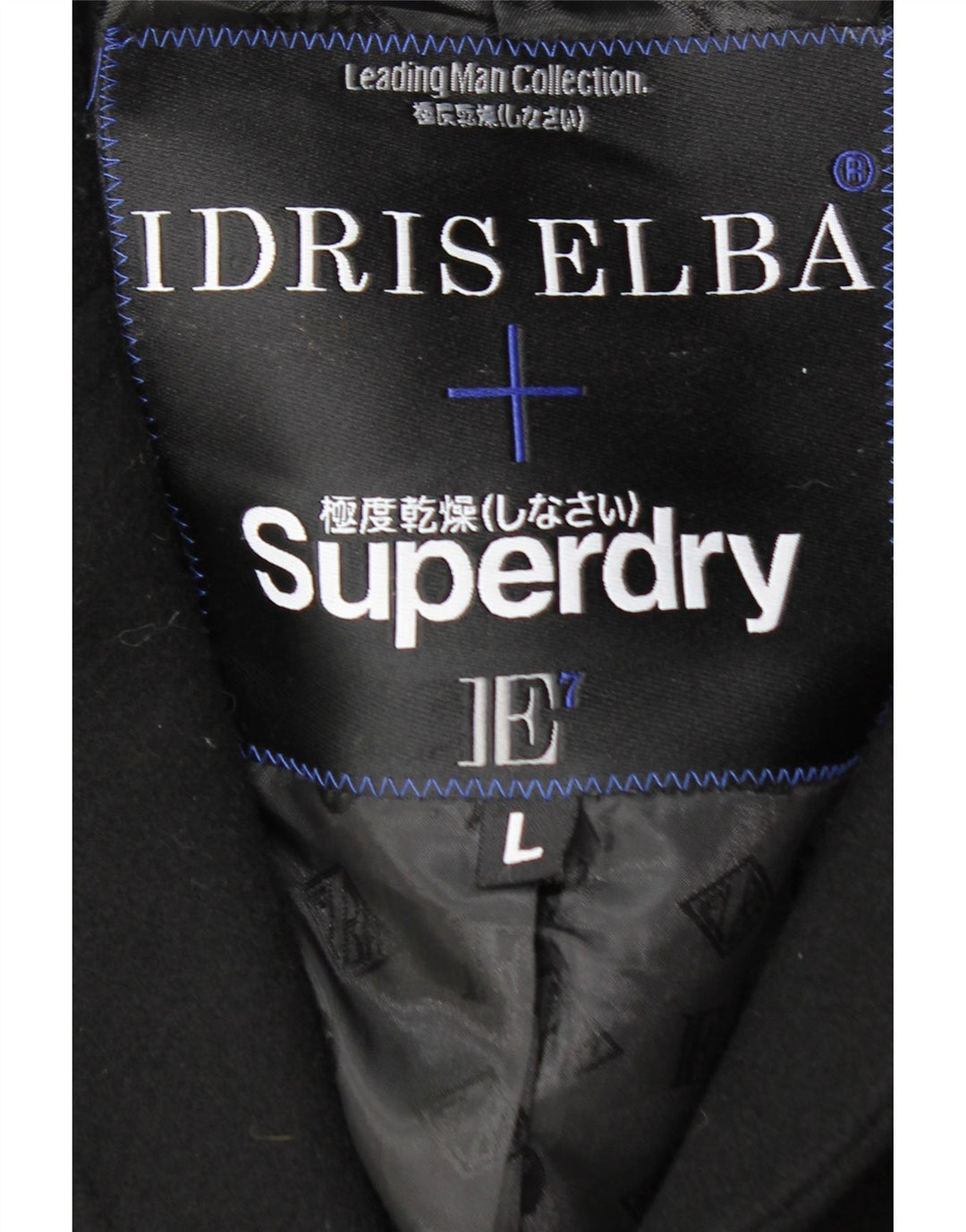 SUPERDRY Мужское пальто UK 40, большое, черное, шерстяное