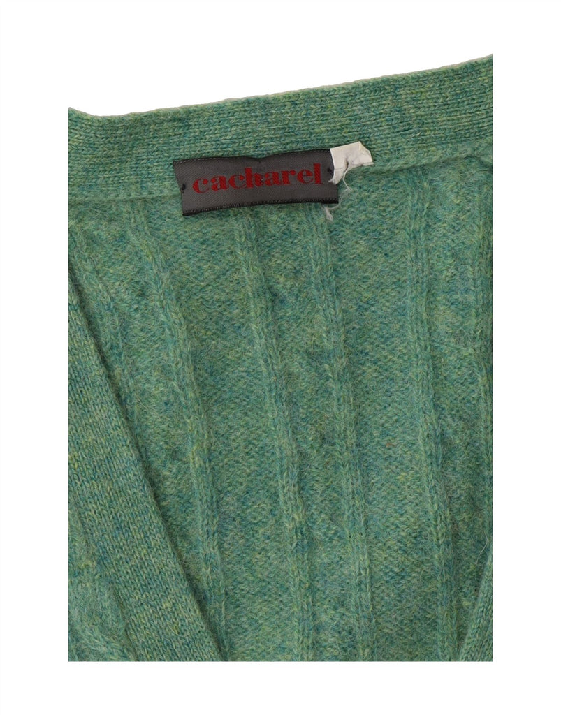 CACHAREL Mens Cardigan Sweater Large Green Wool Vintage Cacharel and Second-Hand Cacharel from Messina Hembry 