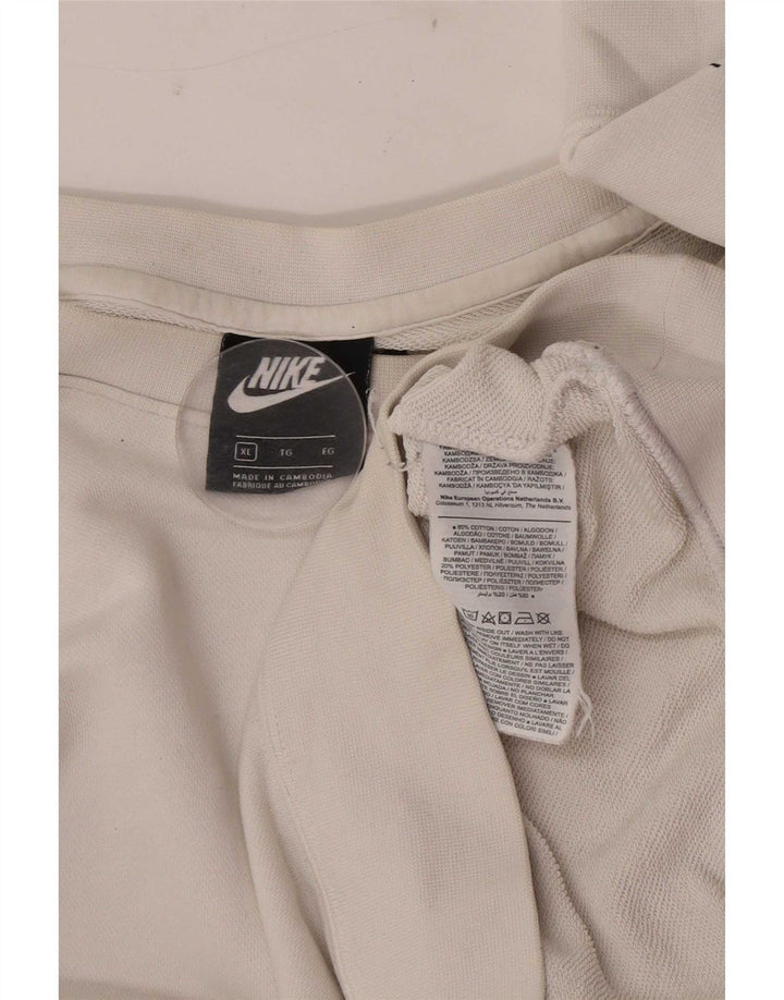 Мужской свитшот с рисунком Nike XL, белый хлопок