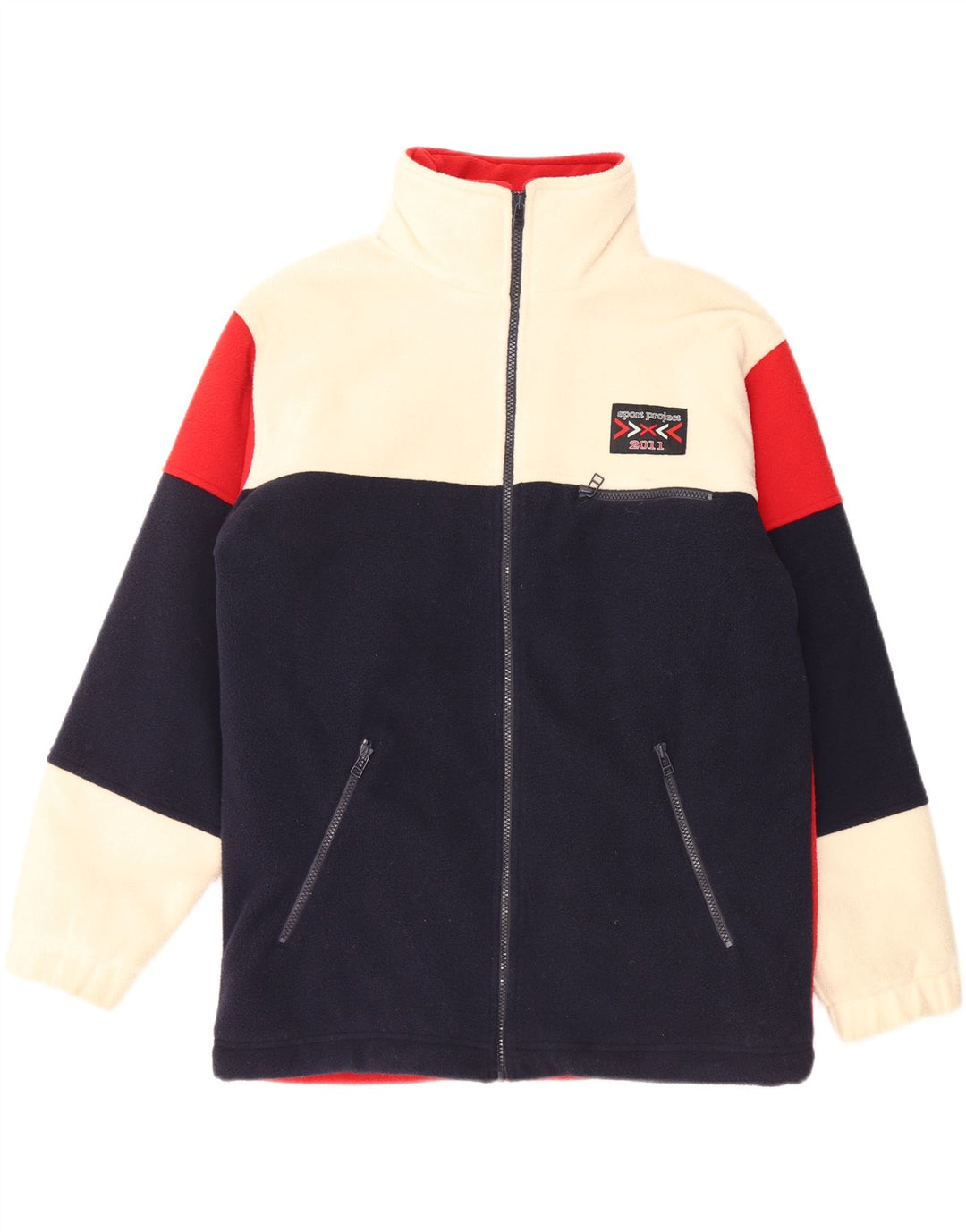 Мужская флисовая куртка свободного кроя CRANE UK 36, маленькая, разноцветная, с цветными блоками