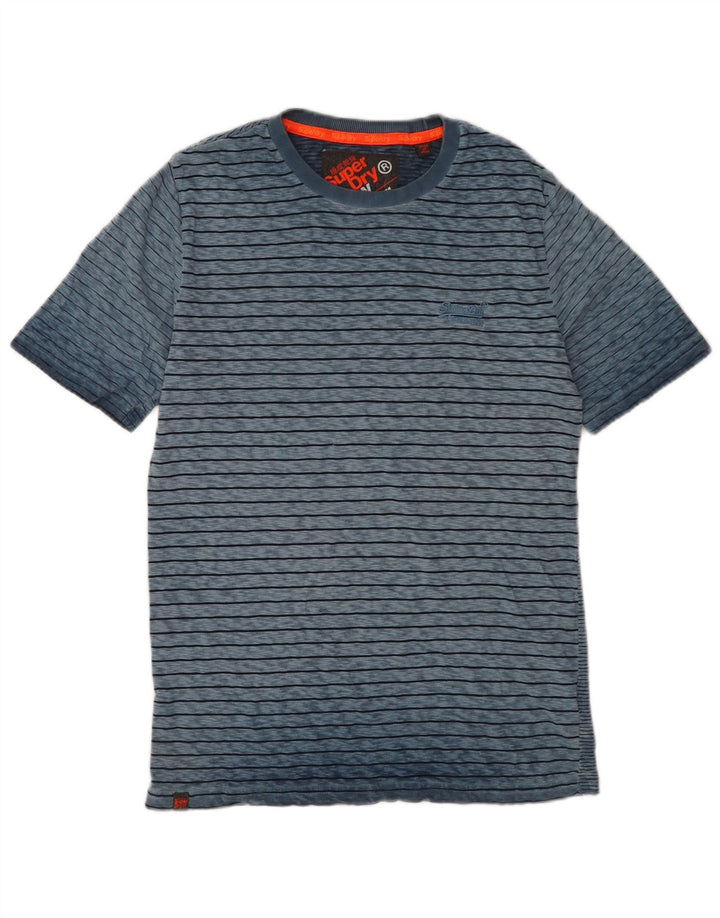 Superdry Мужская футболка из хлопка среднего размера в синюю полоску