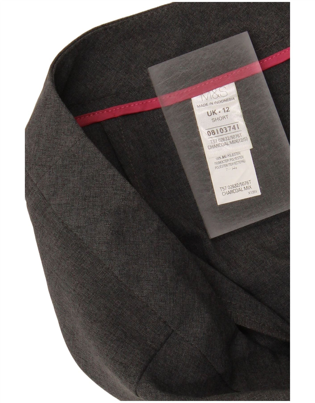 MARKS & SPENCER Womens Short Chino Trousers UK 12 Medium W31 L27 Grey