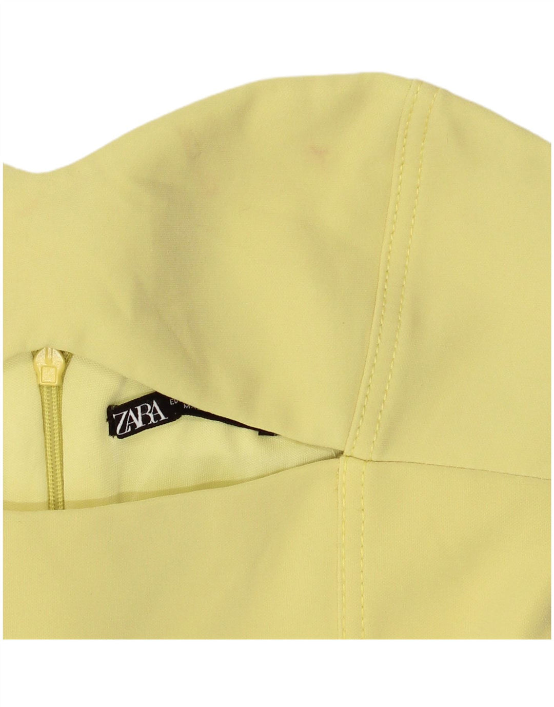 Женское платье без бретелек Zara UK 8, маленький желтый полиэстер