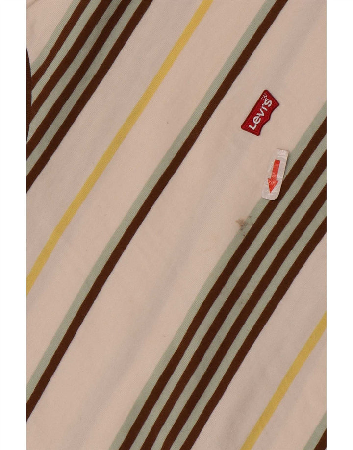 Мужская футболка Levi's Top 2XL из хлопка в белую полоску