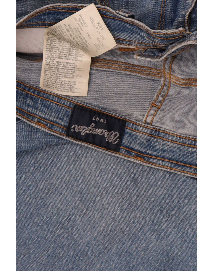 Мужские джинсовые шорты Wrangler Regular W31, хлопковые, среднего синего цвета