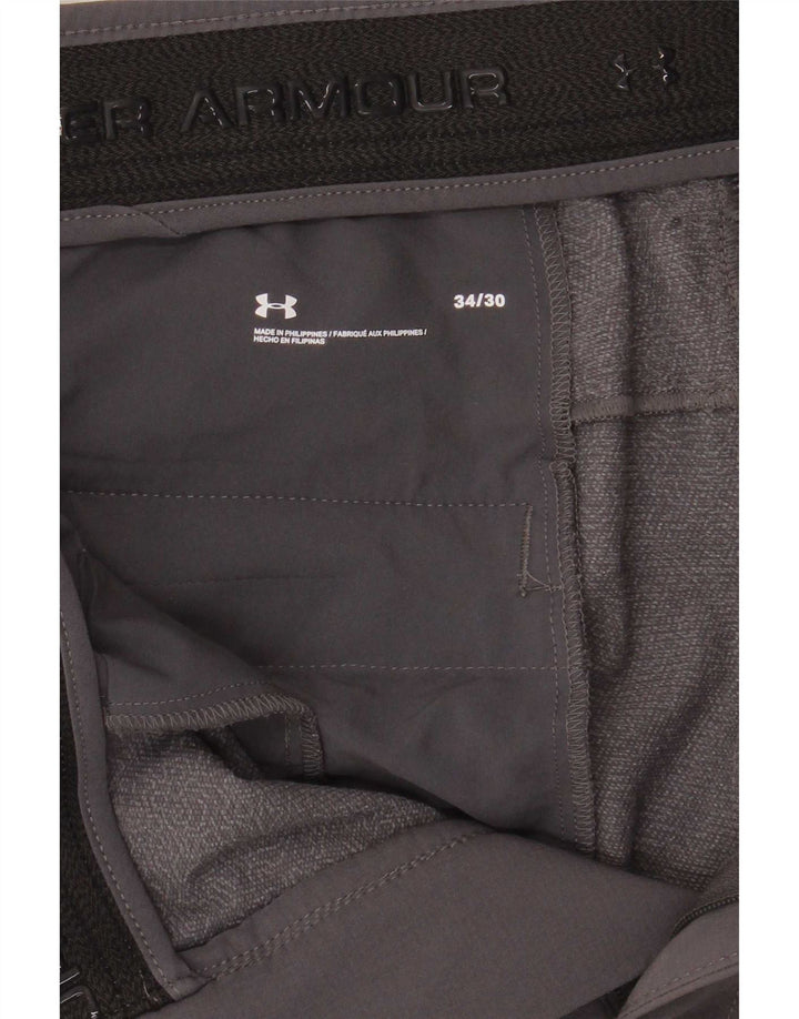 Мужские узкие брюки-чинос Under Armour W34 L30, серый полиэстер