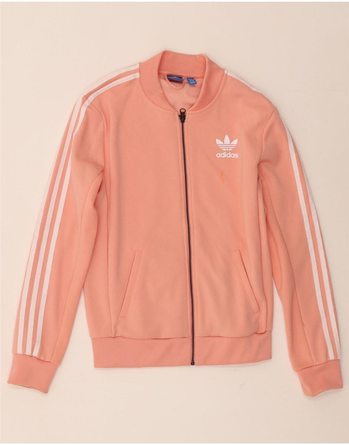 Женский спортивный костюм Adidas с графическим рисунком UK 6 XS оранжевый полиэстер
