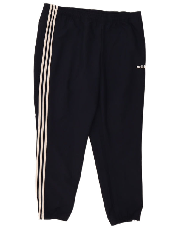 Мужские спортивные брюки Adidas XL, темно-синие полосатые, полиэстер, спортивные