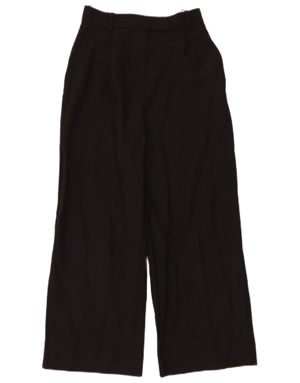 Женские широкие брюки Zara, маленькие W26 L28, черный полиэстер