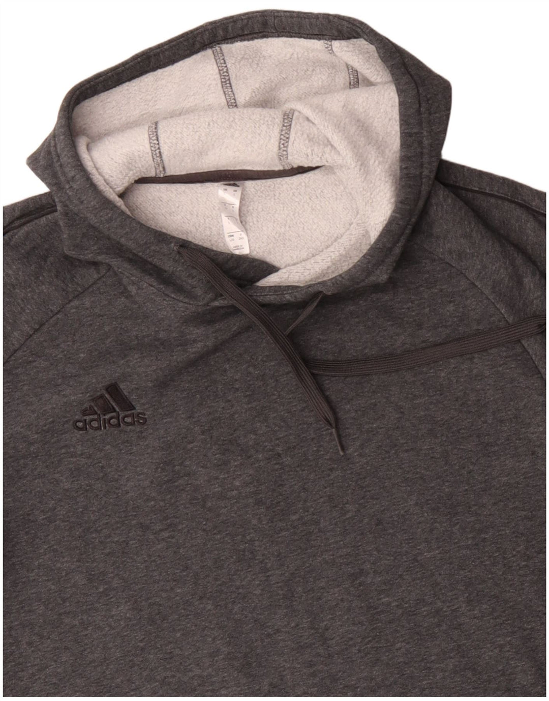 Мужской джемпер с капюшоном Adidas, большой серый хлопок